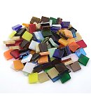 Stikla mozaīka "Tiffany Glass", 10x10mm, 200g, daudzkrāsaini
