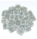 Стеклянная мозаика"Soft Glass gliter", 10x10мм, 200 гр., silver