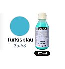 Krāsa zīda apgleznošanai "DEKA-Silk ", 125 ml, tirkīza zila