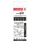 Marķieru komplekts UNI PIN "Calligraphy" 5 gab.