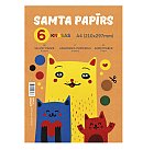 Samta papīra komplekts, A4, 6 krāsas, 6 loksnes