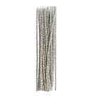 Šenila stieples, 0.6cm x 30cm, 25 gab, sudraba, ZS
