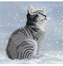 Dimantu mozaīkas komplekts - atklātne "Bree Merryn - Christmas - Kiki" 18x18cm, ZS