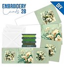 Atklātnes ar izšujamiem elementiem "Berries Beauties - Touch of Green", 13,5x13,5cm, 3 gab