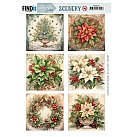 Izgrieztu motīvu loksne atklātnēm "Card Deco Essentials - Holly", A4, 1 loksne, ZS