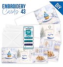 Atklātnes ar izšujamiem elementiem "Blue Christmas Treats", 13,5x13,5cm, 3 gab, ZS