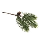 Egles zariņš ar čiekuru un baltam ogām, 18 cm, ZS