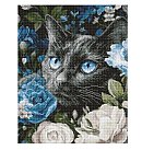 Dimantu mozaīkas komplekts "Gentleness Among Flowers", audekls uz apakšrāmja, 40х50cm