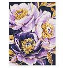 Dimantu mozaīkas komplekts "The purple charm", audekls uz apakšrāmja, 30х40cm