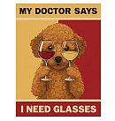 Komplekts gleznošanai pēc numuriem, "Poster. Poodle with Glasses.", audekls uz apakšrāmja, 30х40cm